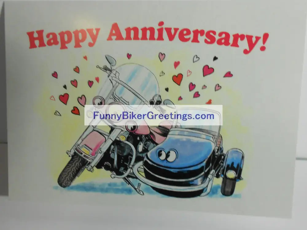 Biker Happy Anniversary! Greeting Card