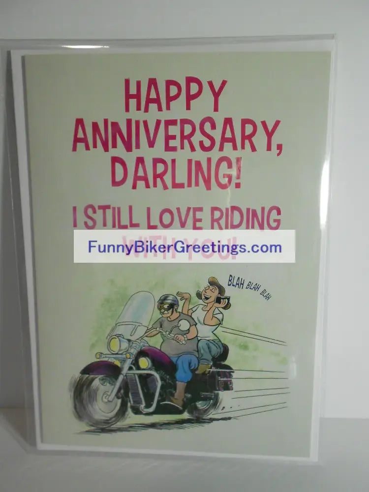 Wish Your Favorite Biker A Happy Anniversary! Greeting Card