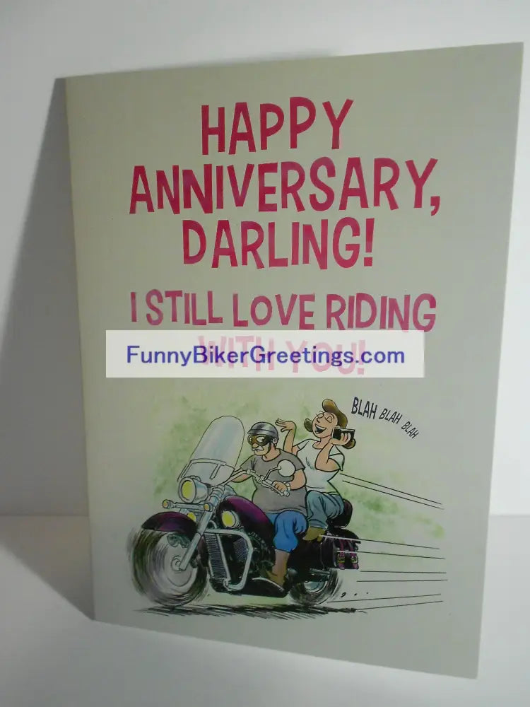 Wish Your Favorite Biker A Happy Anniversary! Greeting Card