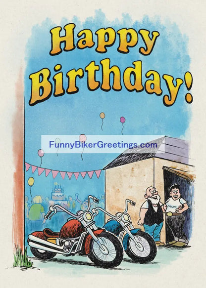 Wish Your Favorite Biker A Happy Birthday! Greeting Card